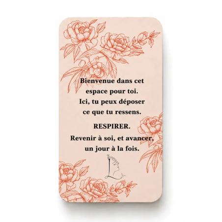 Carte Toujours L, message d'encouragement pour femme en traitement ou aidante face au cancer