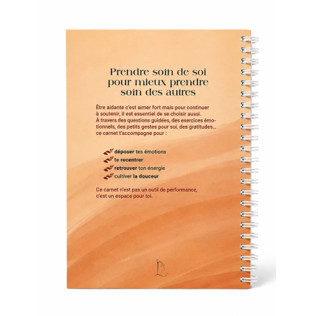 Carnet Toujours L, page intérieure, conseils de soutien pour proche aidante d'une femme malade